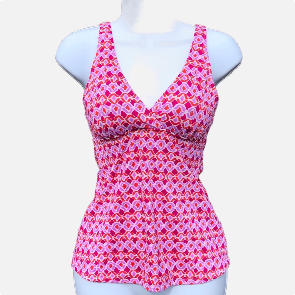 L.L. Bean Women’s Swimsuit Bathing Suit Bikini Tankini Top Bright Bohemian S